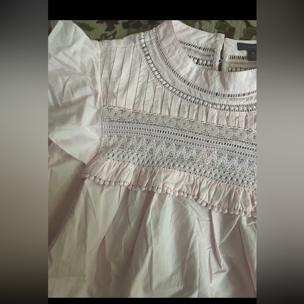 J crew crochet and ruffle blouse - Picture 5 of 5